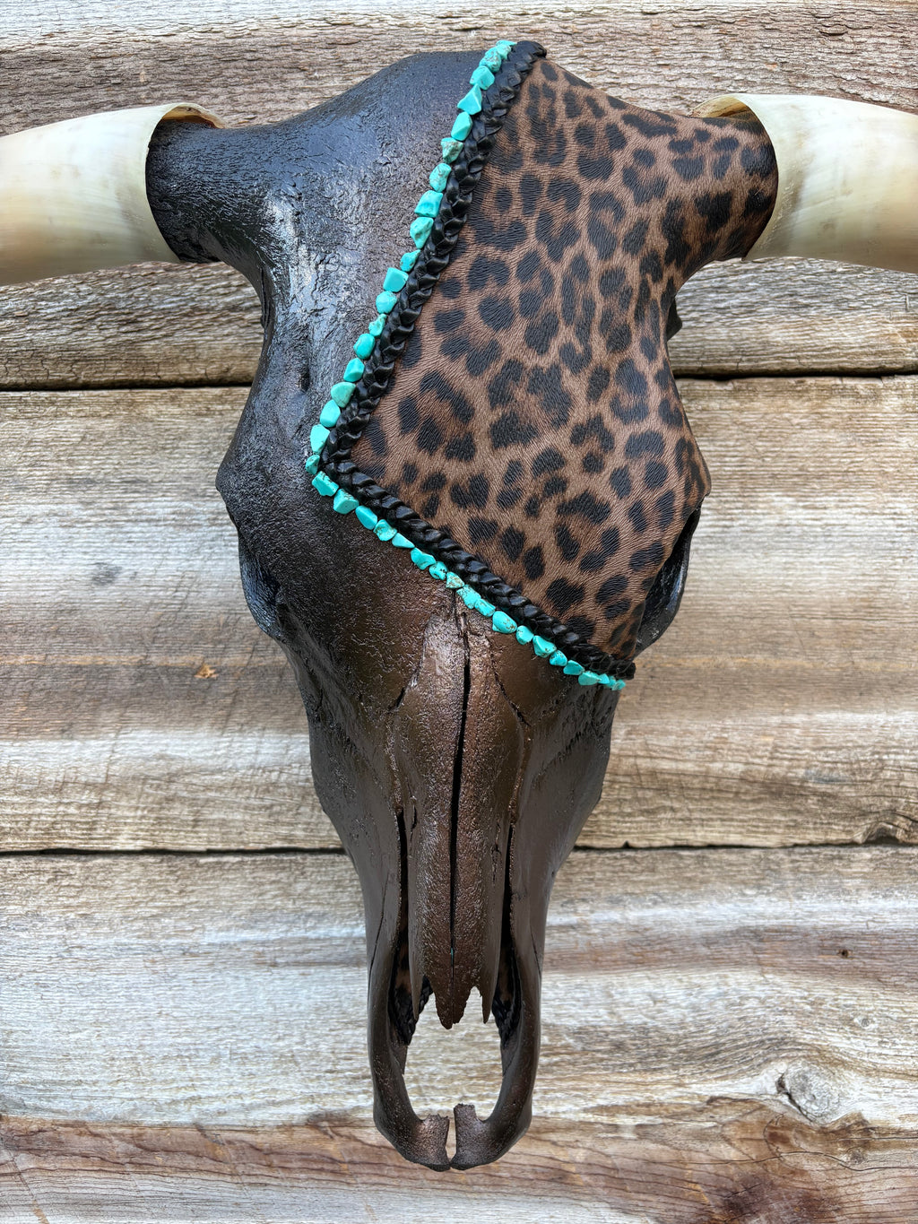 Metallic Brown/Black Leopard Steer
