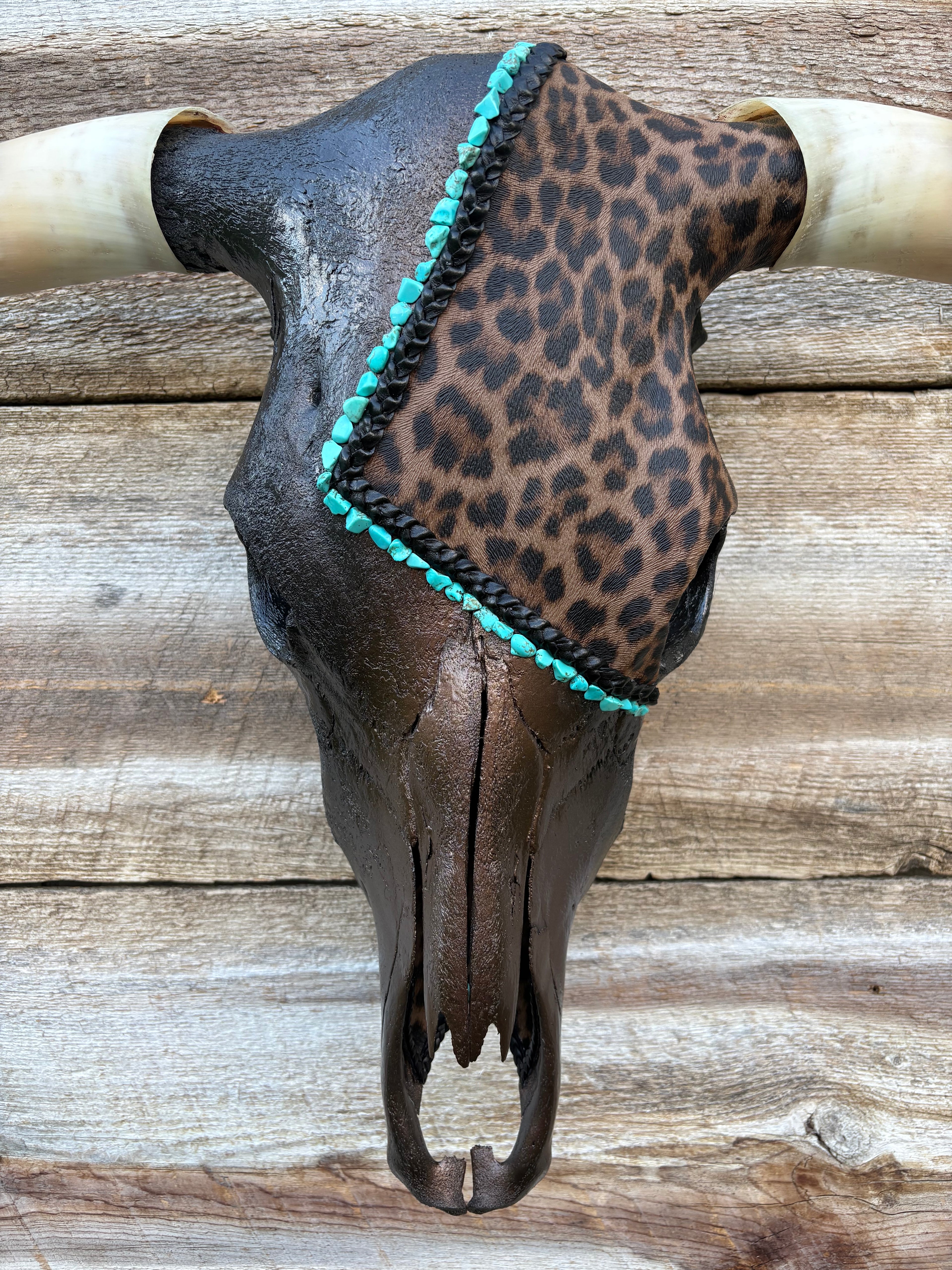 Metallic Brown/Black Leopard Steer