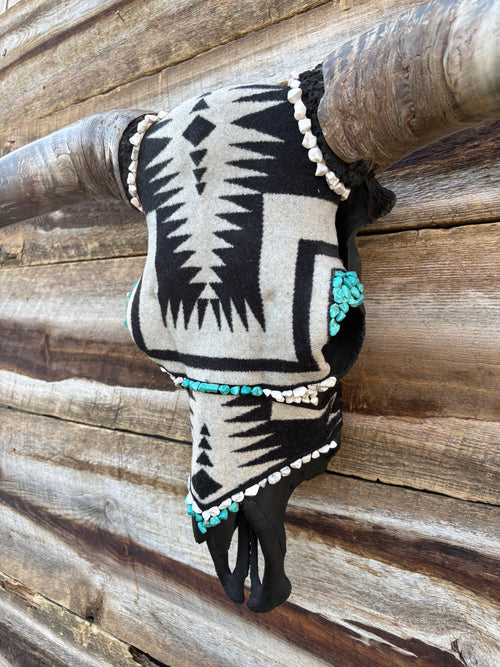Black and White Pendleton Bull