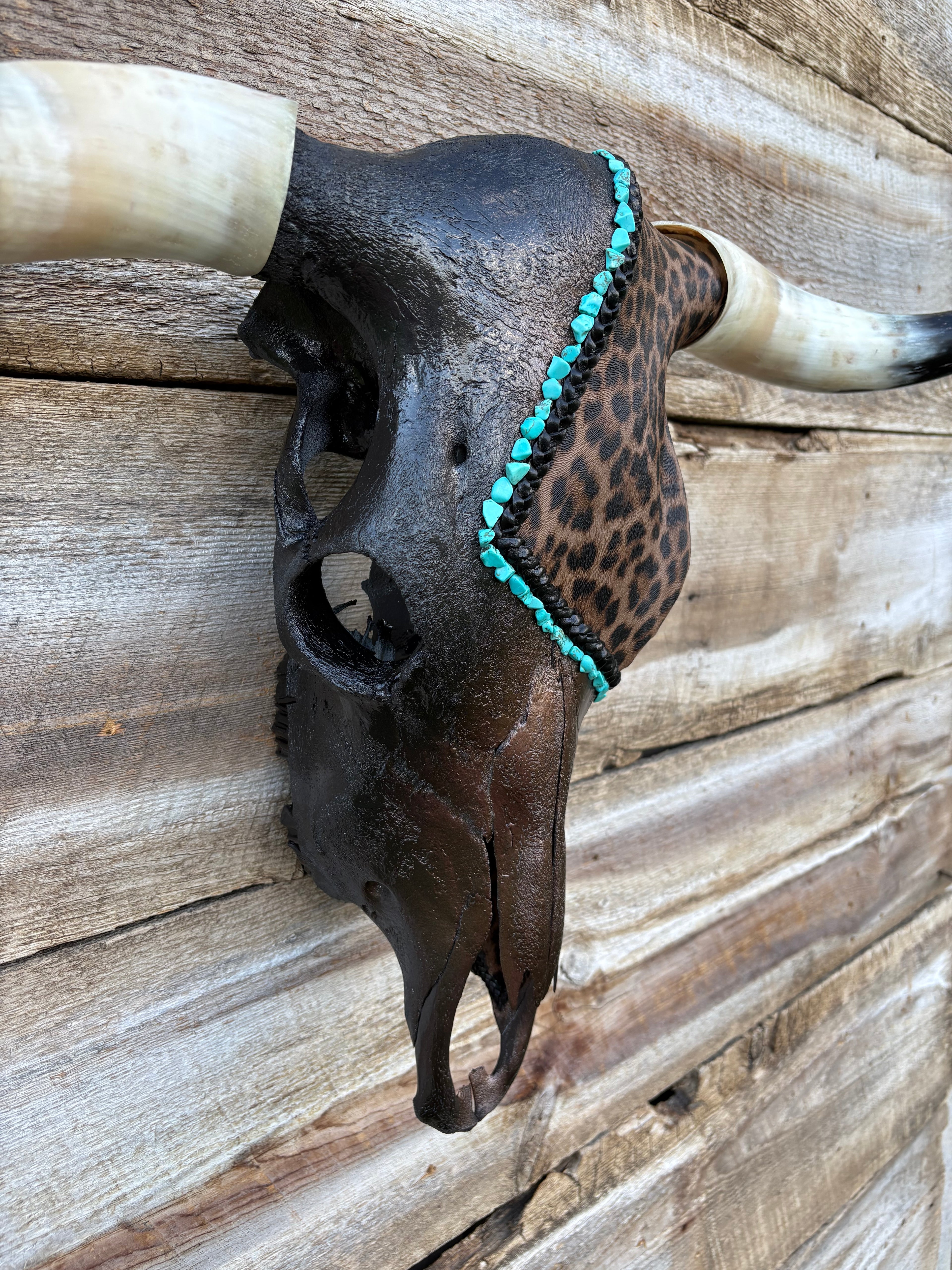 Metallic Brown/Black Leopard Steer