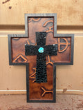 Brown Brand and Glass Cross