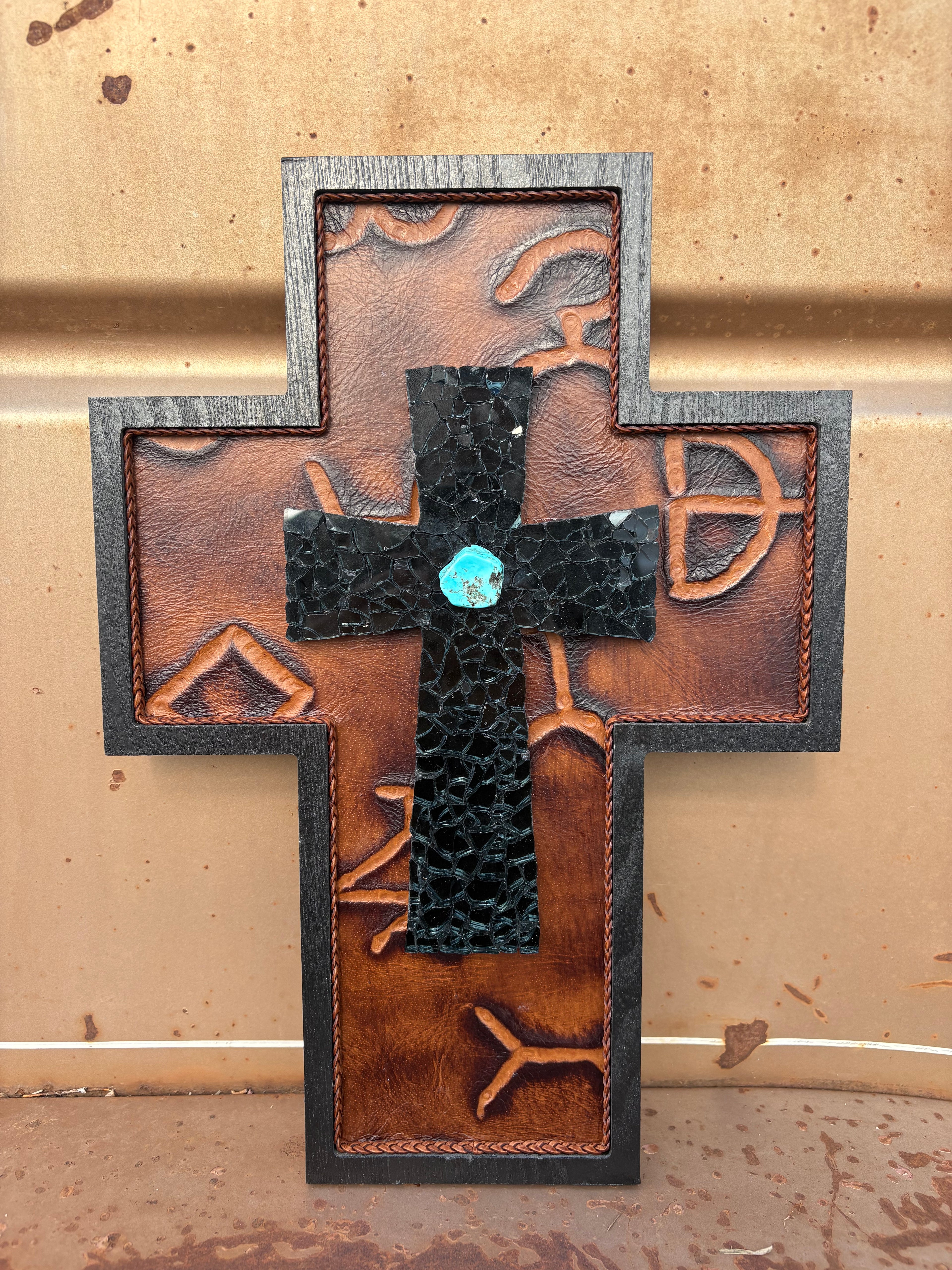 Brown Brand and Glass Cross