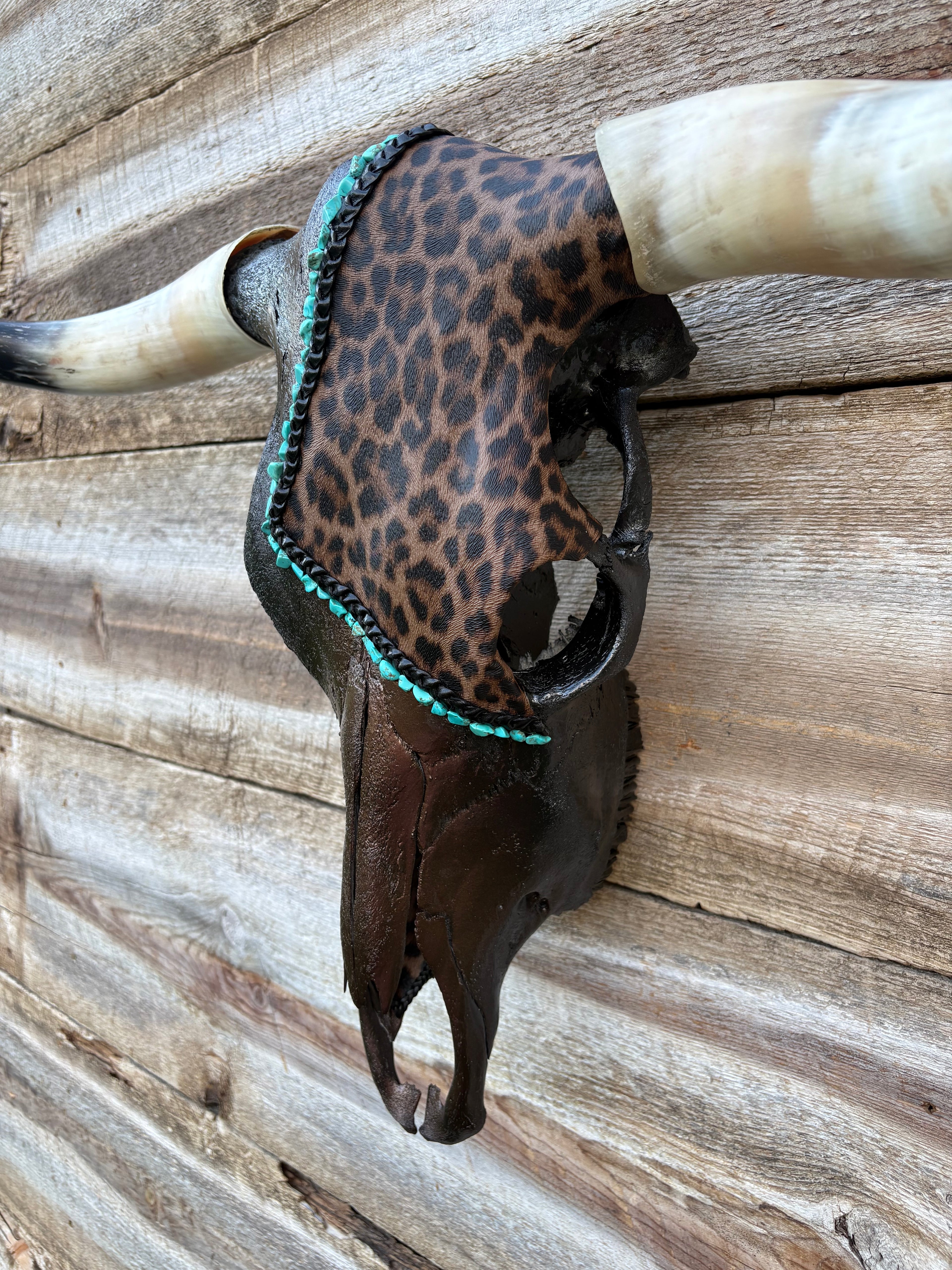 Metallic Brown/Black Leopard Steer