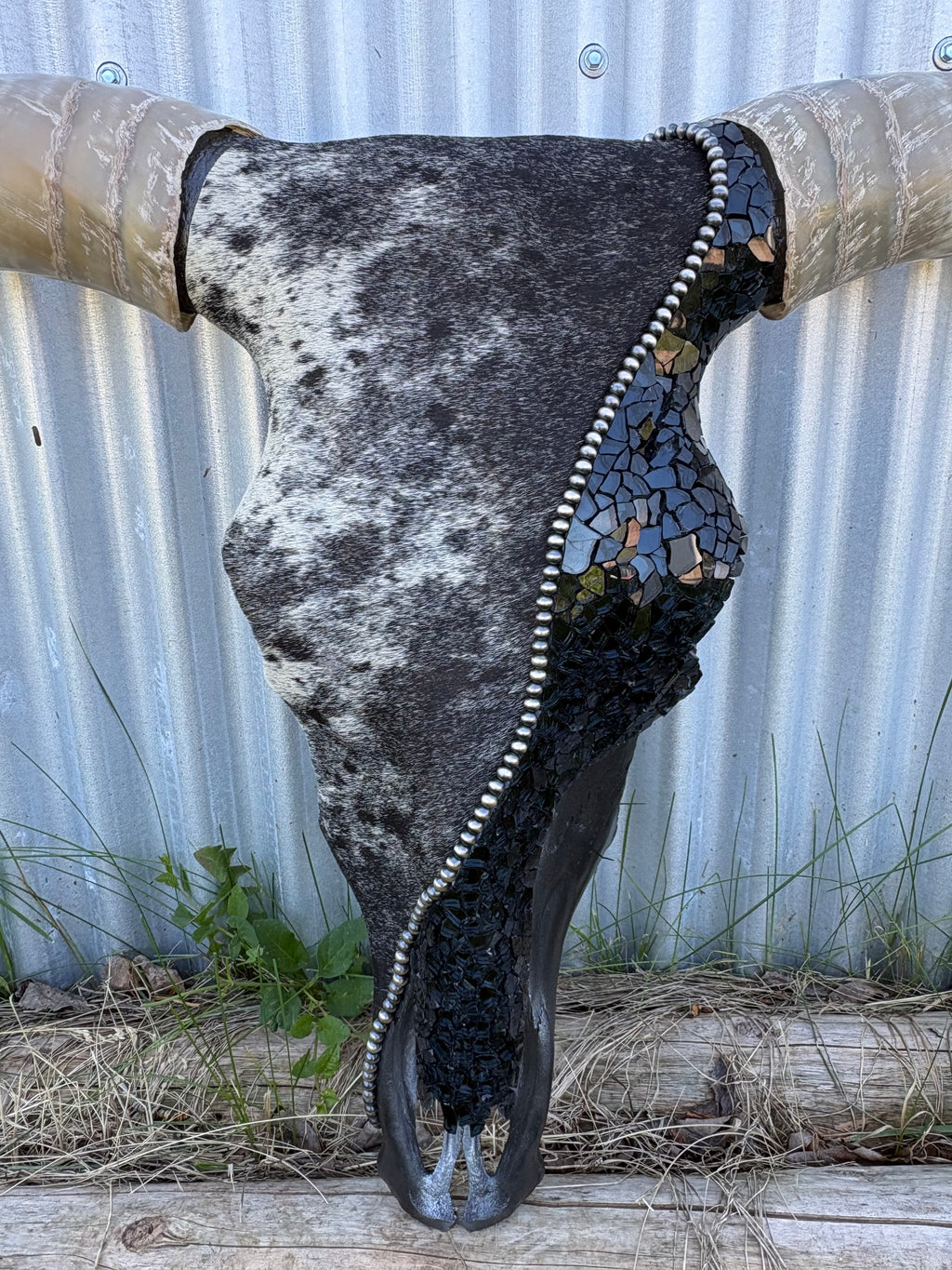 Blue Roan and Glass Longhorn