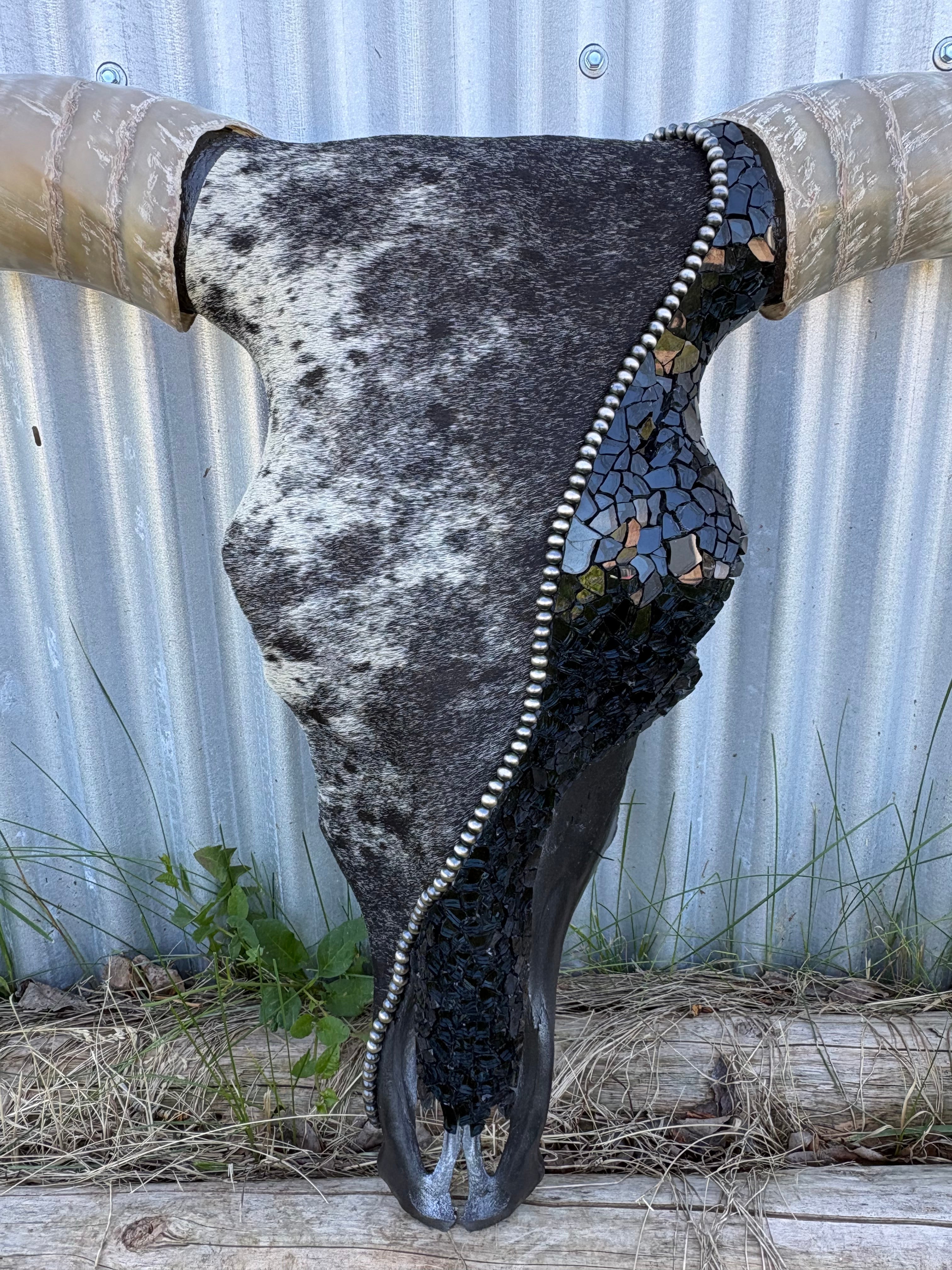 Blue Roan and Glass Longhorn