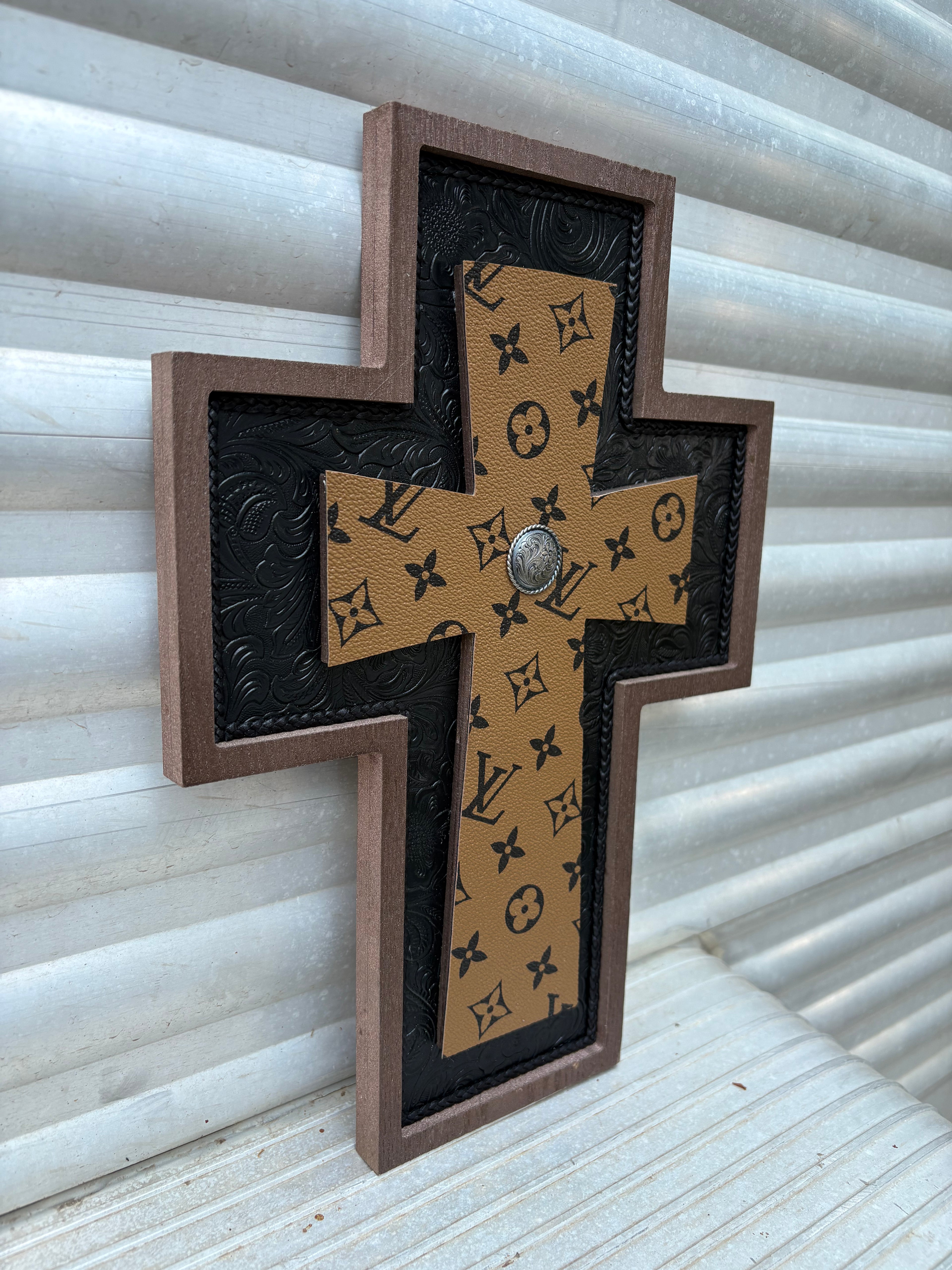 Brown and Black LV Cross