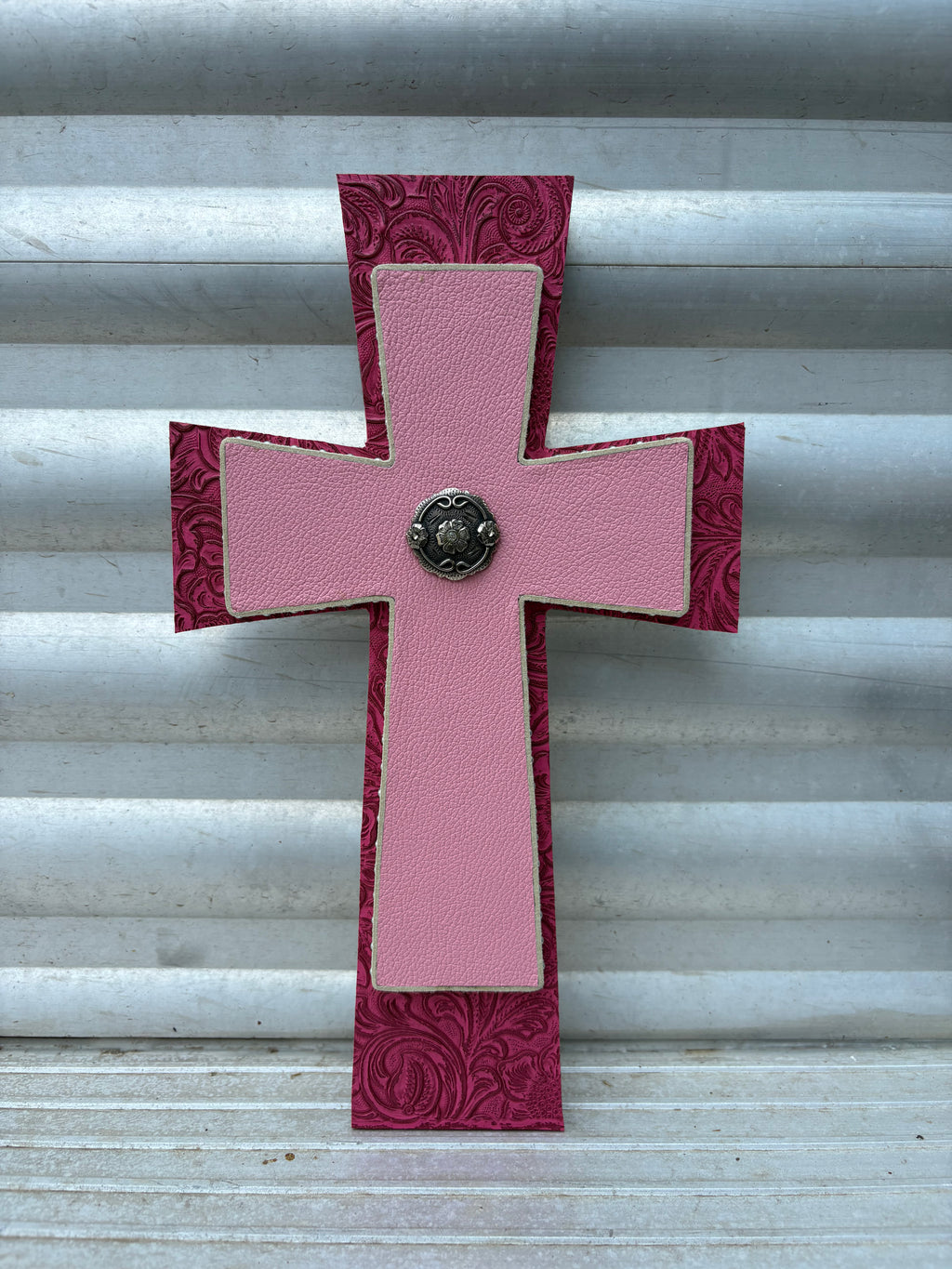 Small Double Pink Cross