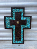 Brown Gator & Turquoise Cross